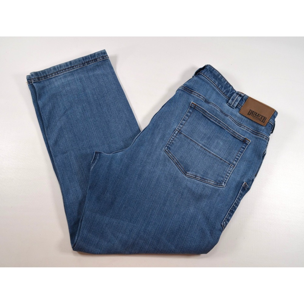 Duluth Trading Co. Ballroom Double Flex Denim Blue Jeans Mens 42x30